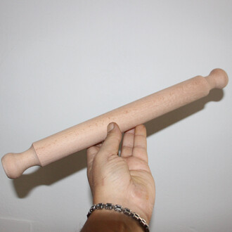 Rigid two-handed pizza dough roll 40 cm noodle wooden roll