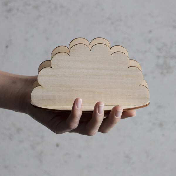 Serviettenständer Wolkenform Holz
