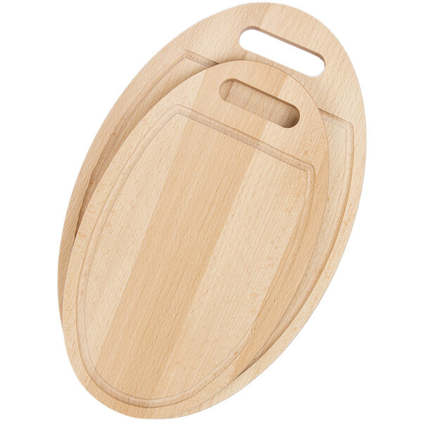 Schneidebrett 2er Set oval Kchenbrettchen