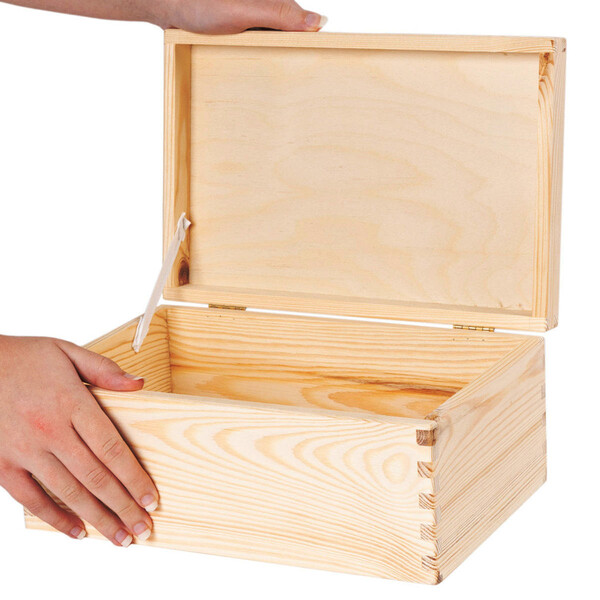 Holzkiste mit Deckel 30 x 20 x 14 cm Erinnerungsbox