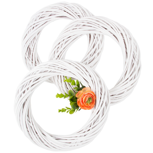 Adventskranz  30 cm weie Weide Wohndekoration