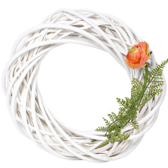 Adventskranz Ø 30 x 7 cm weiße Weide Adventskranz Ø 30 x 7 cm weiße Weide