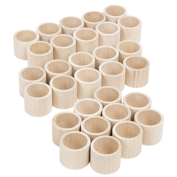 30 Stück Holz Serviettenringe gerade Form mit Abnahmerabatt Dekoration
