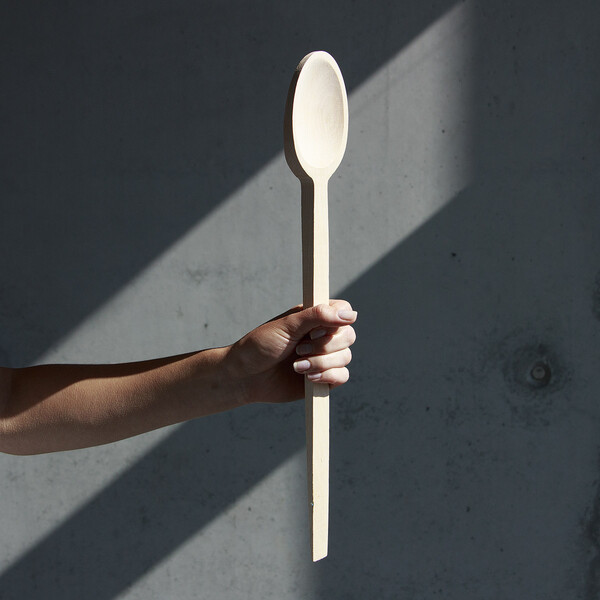Holzlffel 4er-Set mit quadratischem Stiel