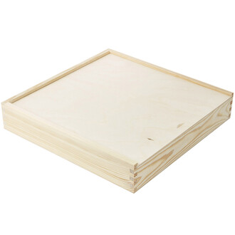 Wooden box collectors box 33 x 33 cm wood box sliding... Wooden box collectors box 33 x 33 cm wood box sliding...
