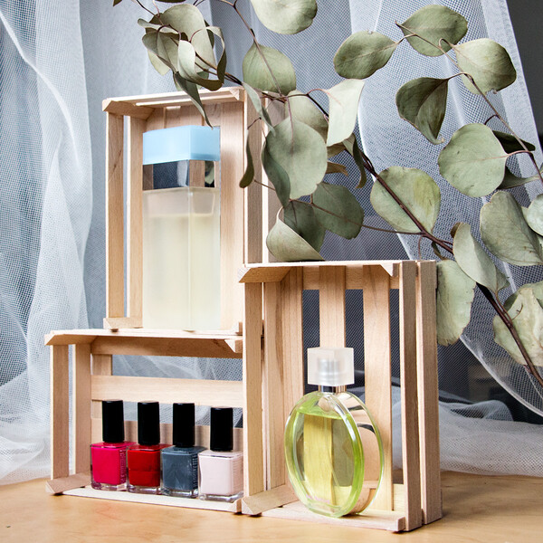 Stiege 17,5 x 12,0 cm Natur Holzkiste