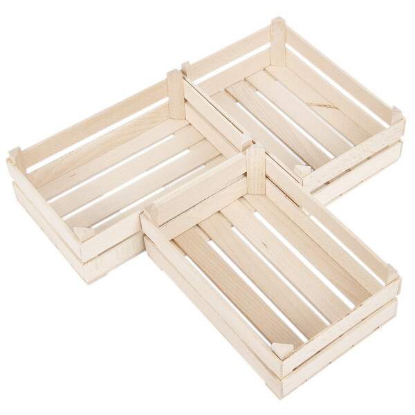 Stiege 17,5 x 12,0 cm Natur Holzkiste