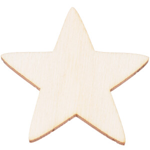 Holz Stern Streudeko 5 x 5 cm, Holzsterne Weihnachten