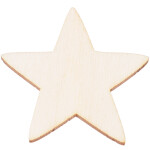 Holz Stern Streudeko 5 x 5 cm, Holzsterne Weihnachten