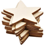 Holz Stern Streudeko 5 x 5 cm, Holzsterne Weihnachten