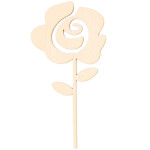 Rose 18 x 7,5 cm Holz-Blumenstecker