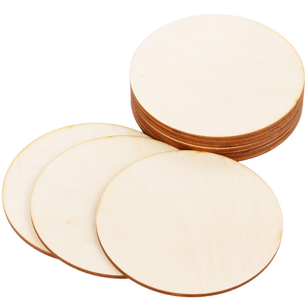 Holzuntersetzer  10 cm runde Holzscheibe