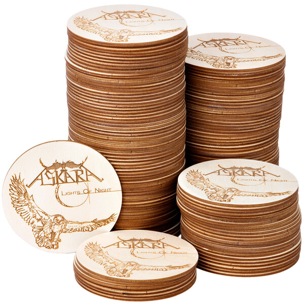 Holzuntersetzer  10 cm runde Holzscheibe