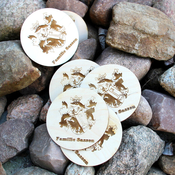 Holzuntersetzer  10 cm runde Holzscheibe