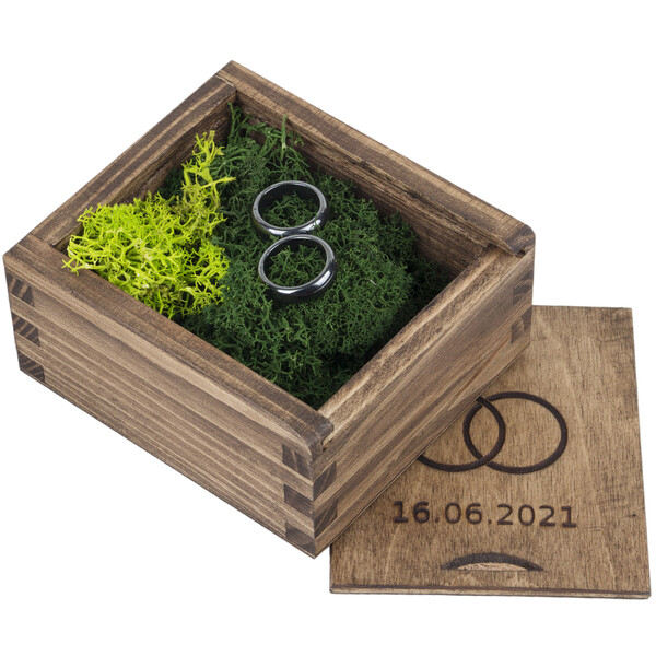 Geschenkkiste in Eiche Dunkel 10,5 x 9,5 cm
