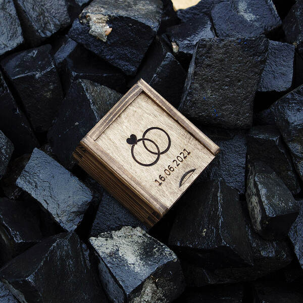Geschenkkiste in Eiche Dunkel 10,5 x 9,5 cm