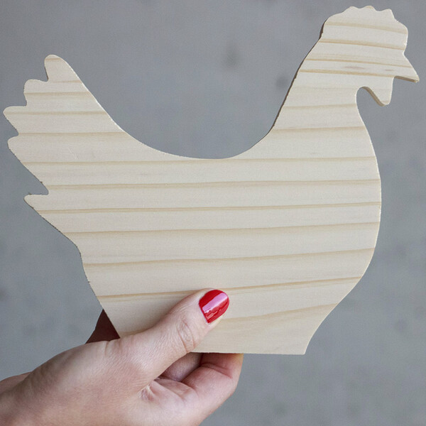 Figur Ostern 16 x 18 cm Holzhenne aus Holz