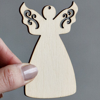8 x 5 cm Flügel Weihnachtsengel Weihnachtsbaum Holz...