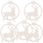 Christbaumschmuck mit Rentier 9 x 8 cm