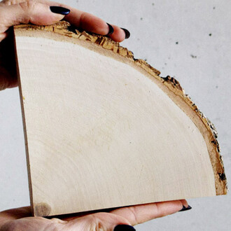 Viertel Holzscheibe 14 - 19 cm Bastelholz 3,5 cm stark Viertel Holzscheibe 14 - 19 cm Bastelholz 3,5 cm stark
