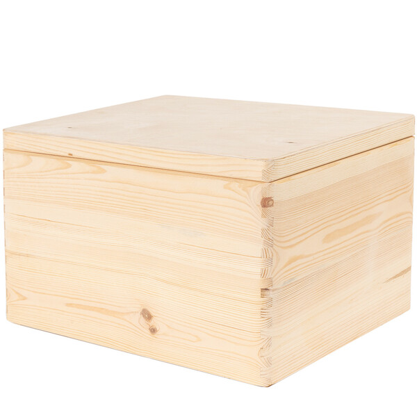 Spielzeugkiste 24 Liter aus Holz mit Deckel 40 x 30 x 24 cm