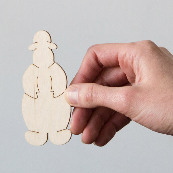 Schneemann 10 x 4 cm als Tischdekoration