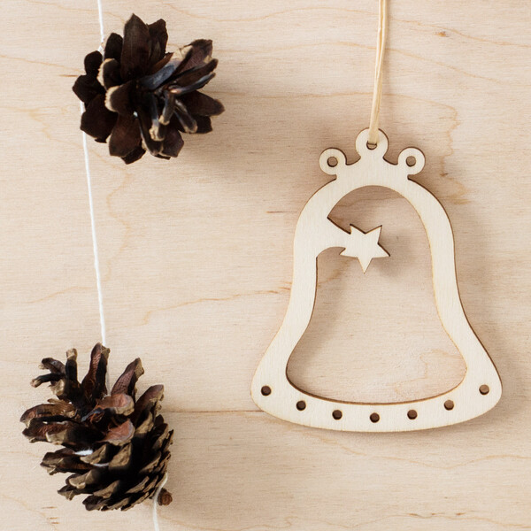 Weihnachtsglocke offen 8 x 6 cm