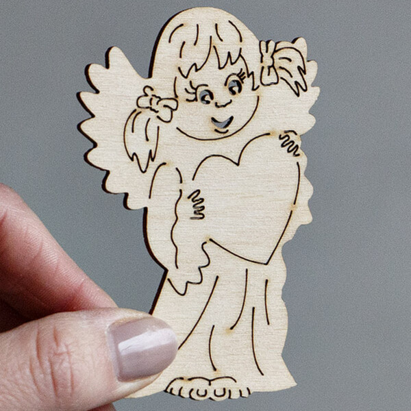 Weihnachtsengel 8 x 5 cm Gravur