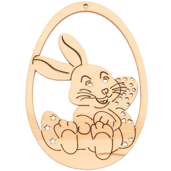 Osterhase im Ei 10 x 7 cm Osterstrauß Anänger
