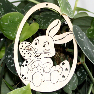 Osterhase im Ei 10 x 7 cm Osterstrauß Anänger