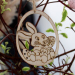 Osterhase im Ei 10 x 7 cm Osterstrauß Anänger