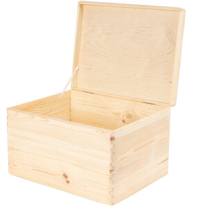 Spielzeugkiste aus Holz mit Klappdeckel, 24 Liter,...