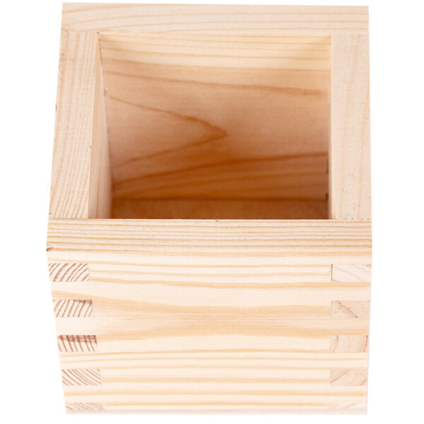 Stiftehalter aus Holz 8,5 x 8,5 x 8 cm Holzbecher Holzdose