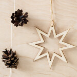 Weihnachtsstern offen 11 x 11 cm Holzstern