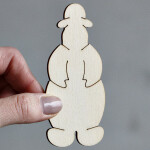 Schneemann 10 x 4 cm als Tischdekoration