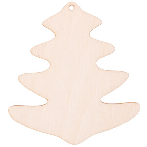 geschlossener Weihnachtsbaum 9 x 8 cm Holz