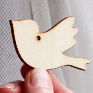 Holzvogel 6 x 4 cm, Vogel aus Holz