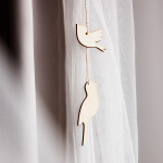 Holzvogel 6 x 4 cm, Vogel aus Holz