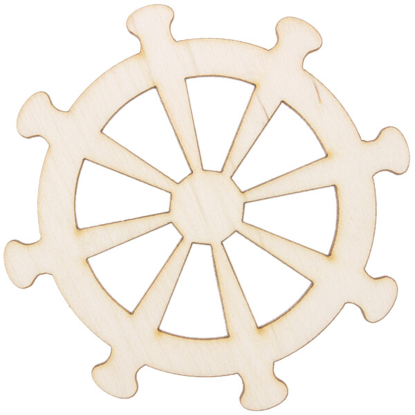 Steuerrad, Schiffssteuerrad 10 x 10 cm aus Holz