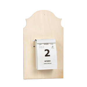 Notizblock und Wandkalender Holz Halter