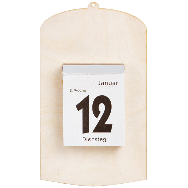 Papier- und Abreißkalender Halterung aus Holz