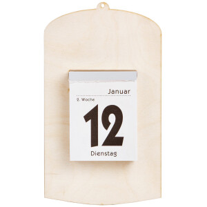Papier- und Abreißkalender Halterung aus Holz