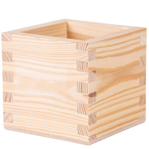 Stifthalter aus Holz 8,5 x 8,5 x 8 cm Holzbecher Holzdose