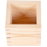 Stifthalter aus Holz 8,5 x 8,5 x 8 cm Holzbecher Holzdose