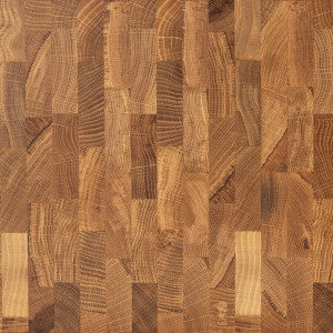 Hackbrett aus Eichen Stirnholz 40 x 30 x 4 cm Schneidebrett