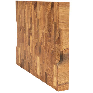 Hackbrett aus Eichen Stirnholz 40 x 30 x 4 cm Schneidebrett