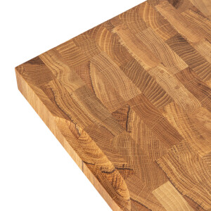 Hackbrett aus Eichen Stirnholz 40 x 30 x 4 cm Schneidebrett