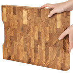 Hackbrett aus Eichen Stirnholz 40 x 30 x 4 cm Schneidebrett