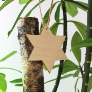 Holzstern 7 x 7 cm Weihnachten, Holzsterne