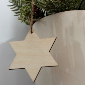 Holzstern 7 x 7 cm Weihnachten, Holzsterne